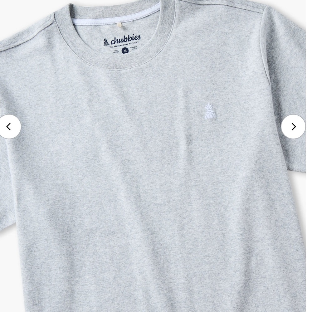 NWT Chubbies The Basic Oversized Tee - Size S, Mid Gray Heather - Picture 13 of 14